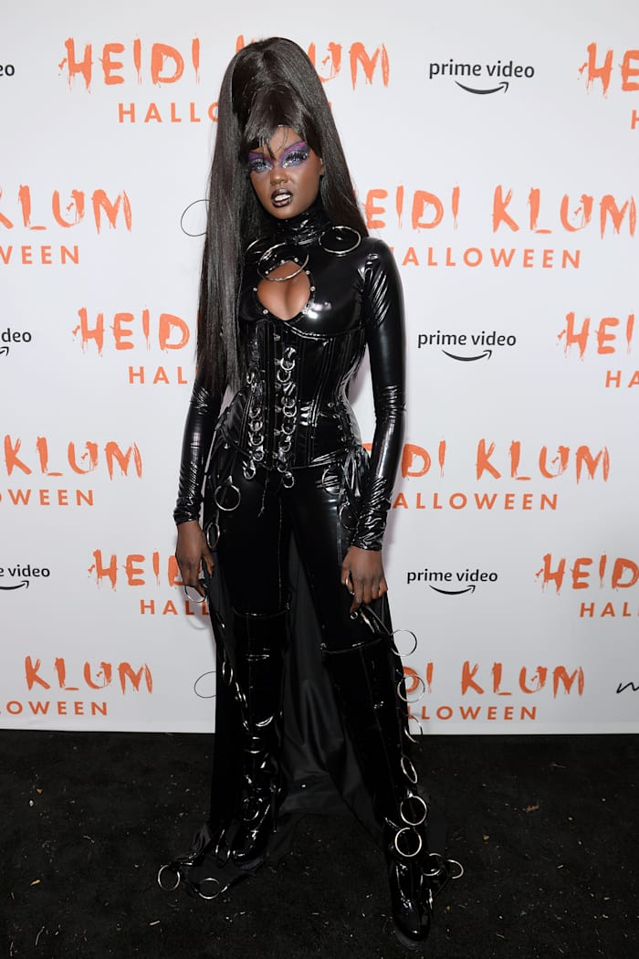 Duckie Thot attends Heidi Klum's 20th Annual Halloween Party.